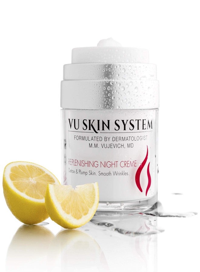 VU SKIN SYSTEM Replenishing Night Crème – Moisturizing Face Cream with Botanical Extracts, Hyaluronic Acid and Argan Oil to Moisturize, Hydrate and Soften Facial Skin - Image 2